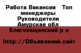 Работа Вакансии - Топ-менеджеры, Руководители. Амурская обл.,Благовещенский р-н